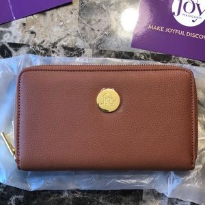 Leather Double Zip Wallet with RFID Protection